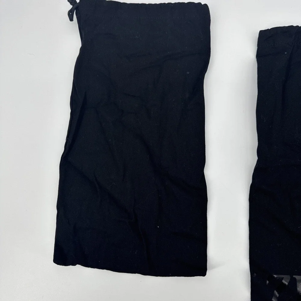 Ermenegildo Zegna Black Drawstring Dust Duster Bag Cover 15x8 Shoes Italy 2 Pcs